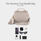 Taupe Harrison Top Handle Bag