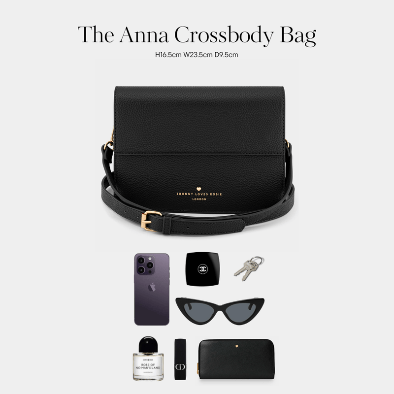 Black Anna Crossbody Bag