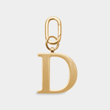 D - Gold Metal Letter Keyring