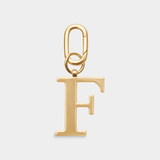 F - Gold Metal Letter Keyring