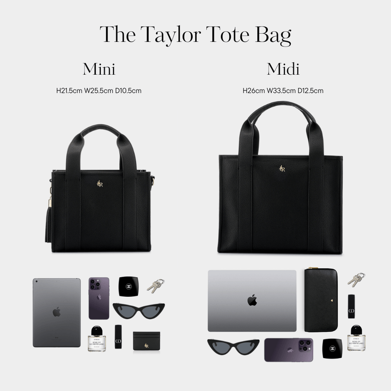 Black Medium Taylor Tote Bag