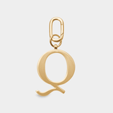 Q - Gold Metal Letter Keyring