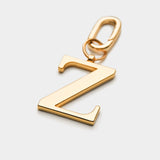 Z - Gold Metal Letter Keyring