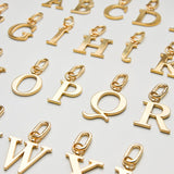 Q - Gold Metal Letter Keyring